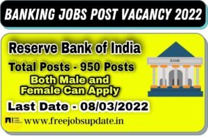 RBI Assistant Jobs Post Vacancy 2022